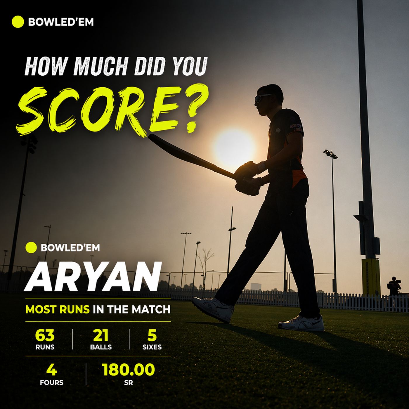 Cover drive for six